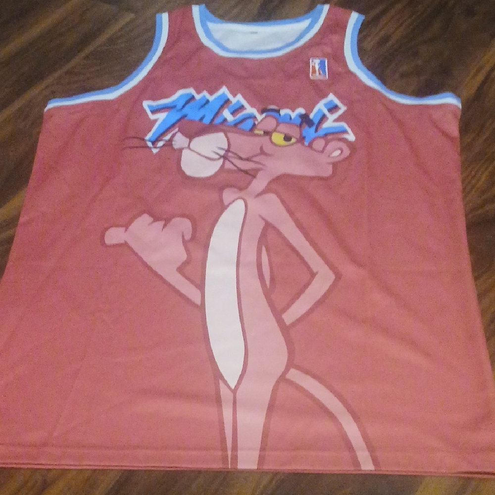 Red Basketball Jersey Shirt with Cartoon Design
